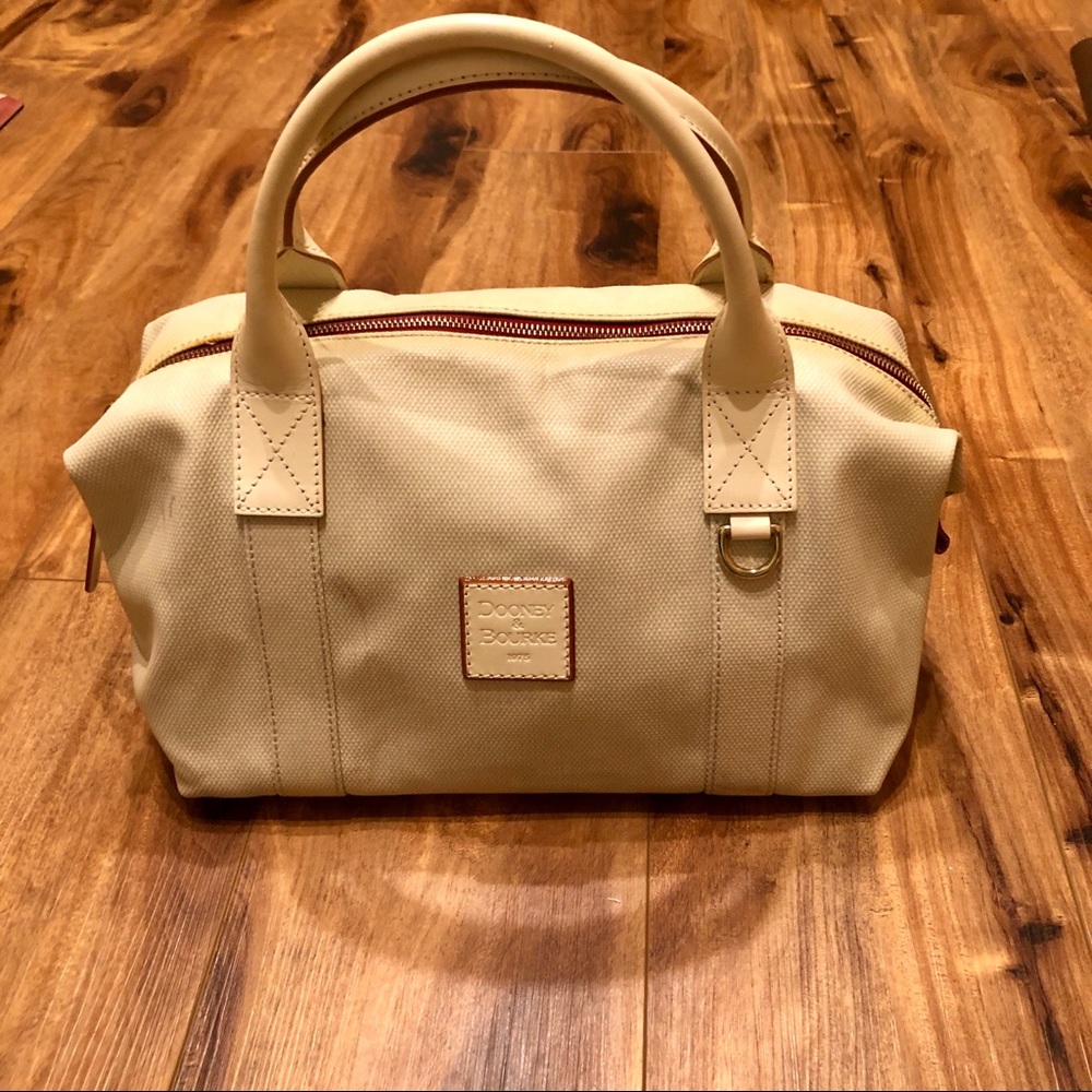 Dooney and Burke cream satchel